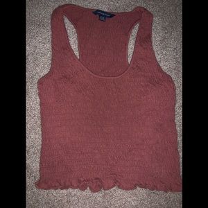 american eagle smocked tank top